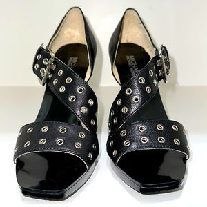 Michael Kors black leather Carson Sandal